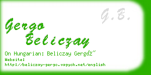 gergo beliczay business card
